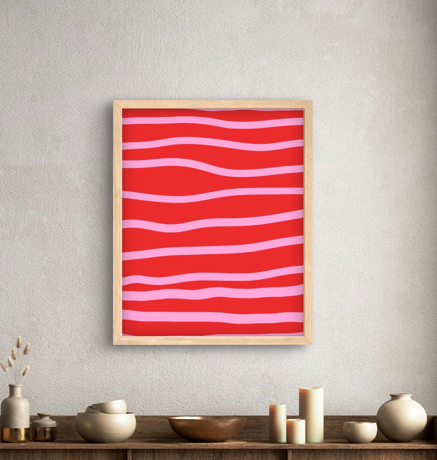 Reddish-sparky waves Wall-art!