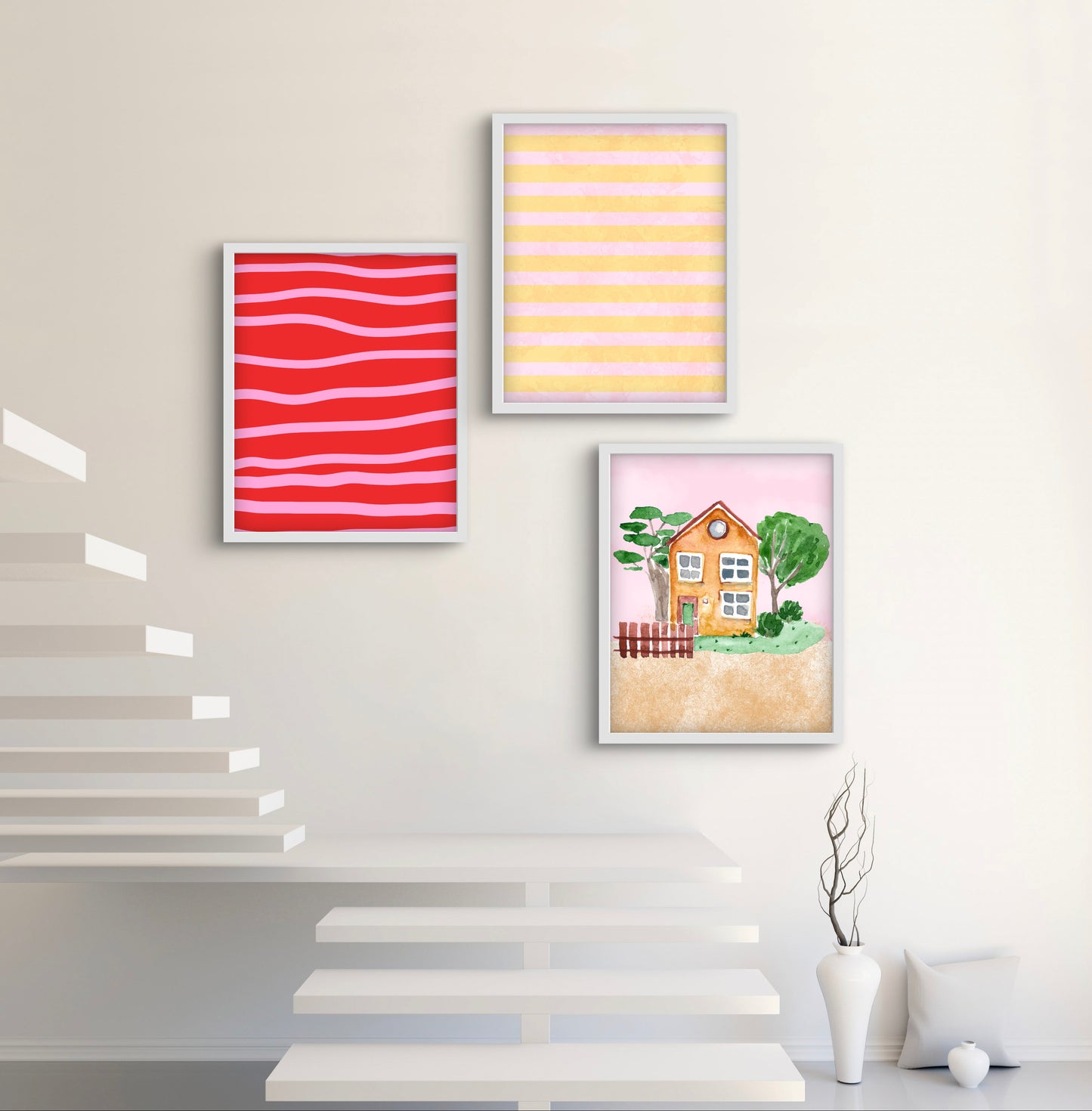 Reddish-sparky waves Wall-art!