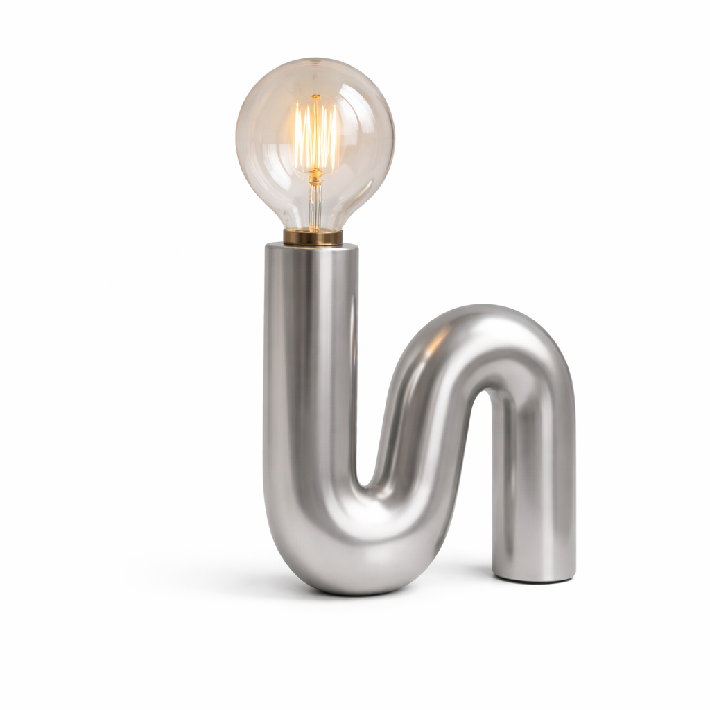 The Metallic Spaghetti Lamp
