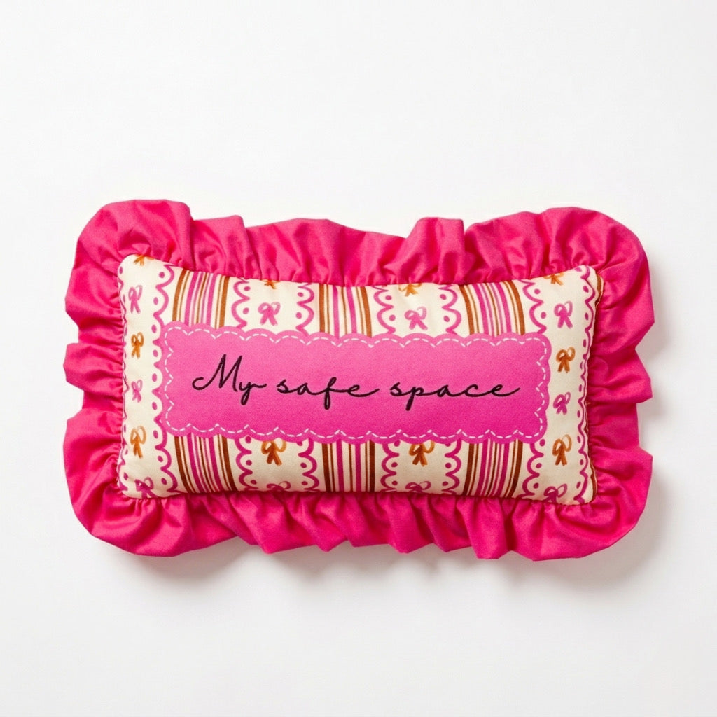 My Safe Space Ruffle Pillow