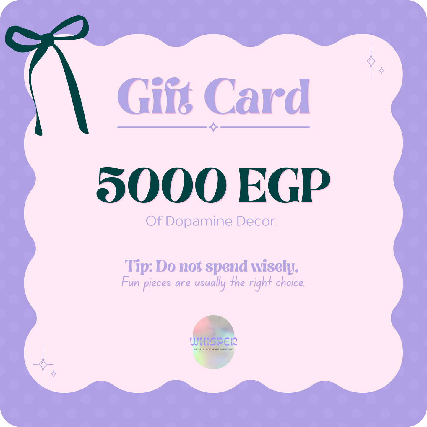 WHISPER GIFT CARD