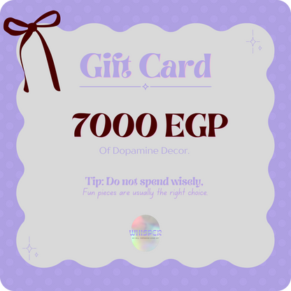 WHISPER GIFT CARD