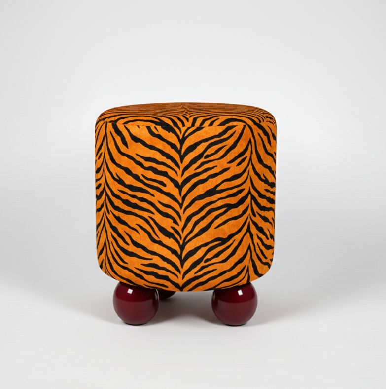 Savage Velvet Pouf